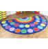 Rainbow 24 Spot Semi-Circle Placement Carpet - 2m x 4m - view 2