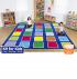 Rainbow Squares Large Placement Carpet - 3m x 3m - view 1