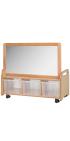 PlayScapes™ Low Storage Unit With Double Sided Mirror Divider - view 2
