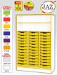 Jaz Storage Range - Triple Width Tray Unit with Top Open Storage - view 1