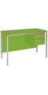 Crushed Bent Teachers Desk With MDF Edge - 2 Drawer Pedestal - view 3