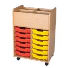 12 Tray Tall Mobile Book Trolley - view 2