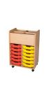 12 Tray Tall Mobile Book Trolley - view 2