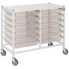 Gratnells Classic Medical Double Column Trolley Complete Set - 890mm High - view 1