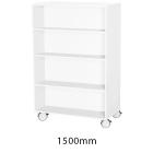 Sturdy Storage - White 1000mm Wide Mobile Double Sided Bookcase - view 3