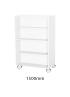 Sturdy Storage - White 1000mm Wide Mobile Double Sided Bookcase - view 3