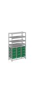 Gratnells Dynamis Tall Treble Column Frame Complete Set - 12 Deep Trays - view 2