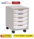 Sturdy Storage - Single Shallow Tray Grey Column Unit - view 1