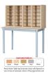 24 Space Pigeonhole Unit with Table - view 1