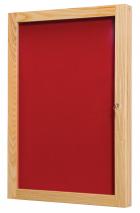 Decorative Beech Wood Frame Tamperproof Noticeboard - Single Door - view 1