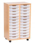 Sturdy Storage Double Column Unit -  24 Shallow Trays - view 1