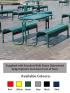 Combined Picnic Table & Bench Unit - 1500mm Six Seater - view 1