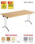 Rectangular Union Folding Table - 1600 x 800mm - view 1