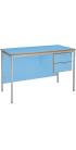 Fully Welded Teachers Desk With MDF Edge - 2 Drawer Pedestal - view 2