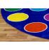 Rainbow 14 Spot Semi-Circle Carpet - 1.5m x 3m - view 4