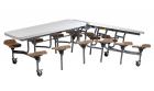 Primo Mobile Folding Table & Seating (White Gloss) - view 2