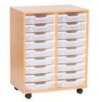 Sturdy Storage Double Column Unit -  18 Shallow Trays - view 1