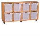 Gratnells Easy Access - 8 Jumbo Tray Quad Column Unit (Mobile)  - view 1