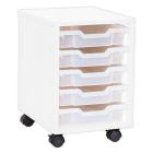 Sturdy Storage - Single Shallow Tray White Column Unit - view 1