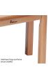 Trapezoid Melamine Top Wooden Table - 1120 x 560mm - view 3