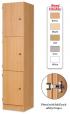 Secondary Height Three Door Locker - 1800mm - view 1