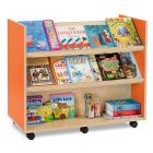 Bubblegum Library Unit With 2 Angled & 1 Horizontal Shelf On Both Sides - view 4