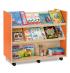 Bubblegum Library Unit With 2 Angled & 1 Horizontal Shelf On Both Sides - view 4