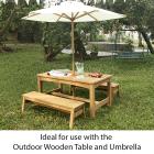 Outdoor Wooden Bench - Set of 2 - view 2