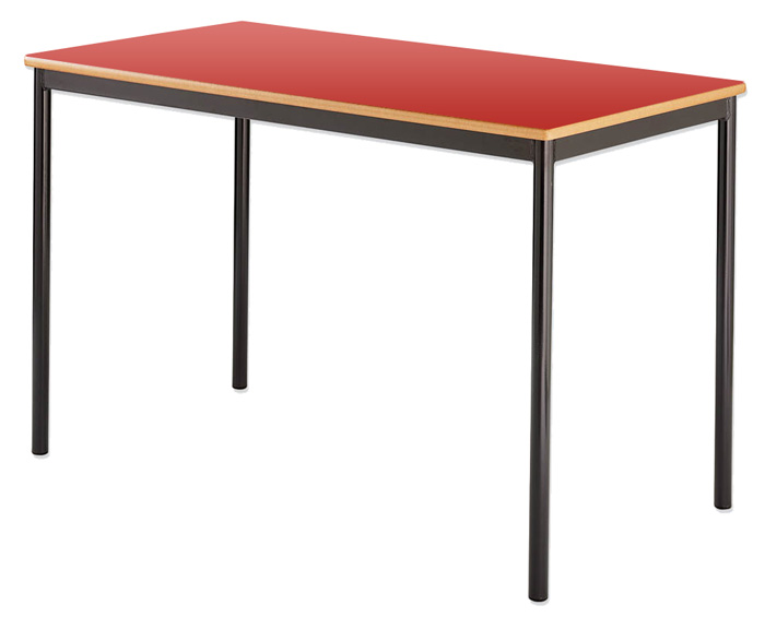 Contract Classroom Tables - Spiral Stacking Rectangular Table with Bullnosed MDF Edge