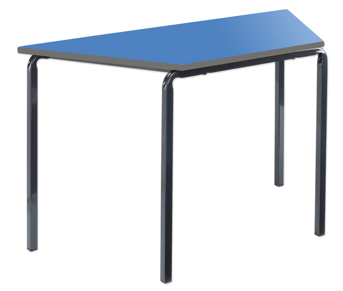 Contract Classroom Tables - Slide Stacking Trapezoidal Table with Spray Polyurethane Edge