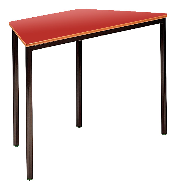 Contract Classroom Tables - Spiral Stacking Trapezoidal Table with Bullnosed MDF Edge