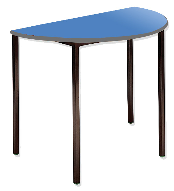 Contract Classroom Tables - Spiral Stacking Semi Circular Table with Spray Polyurethane Edge