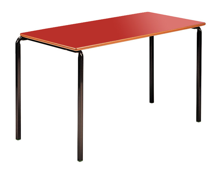 Contract Classroom Tables - Slide Stacking Rectangular Table with Bullnosed MDF Edge