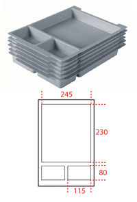 Gratnells Tray Inserts - Multi Section Insert (Pack of 6)