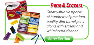 Pens & Erasers