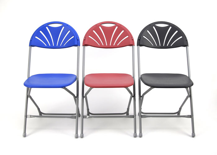 Z-Lite Linking Fan Back Folding Chairs