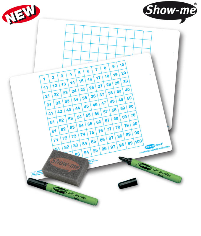 Show-Me Boards With Hundred Square Grid - Bulk Box