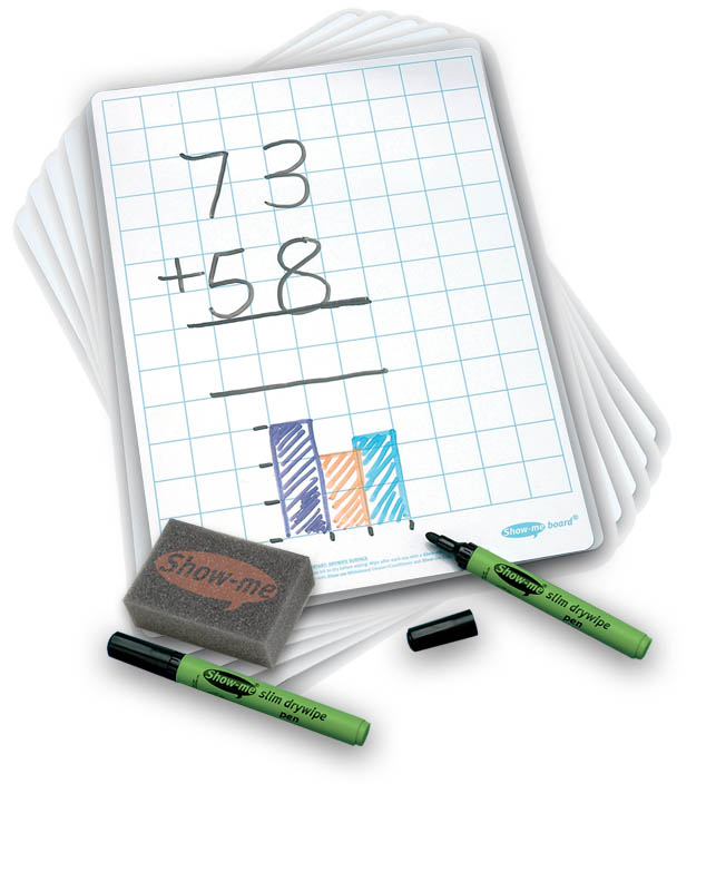 Show-Me® Boards With Squares - Class Pack
