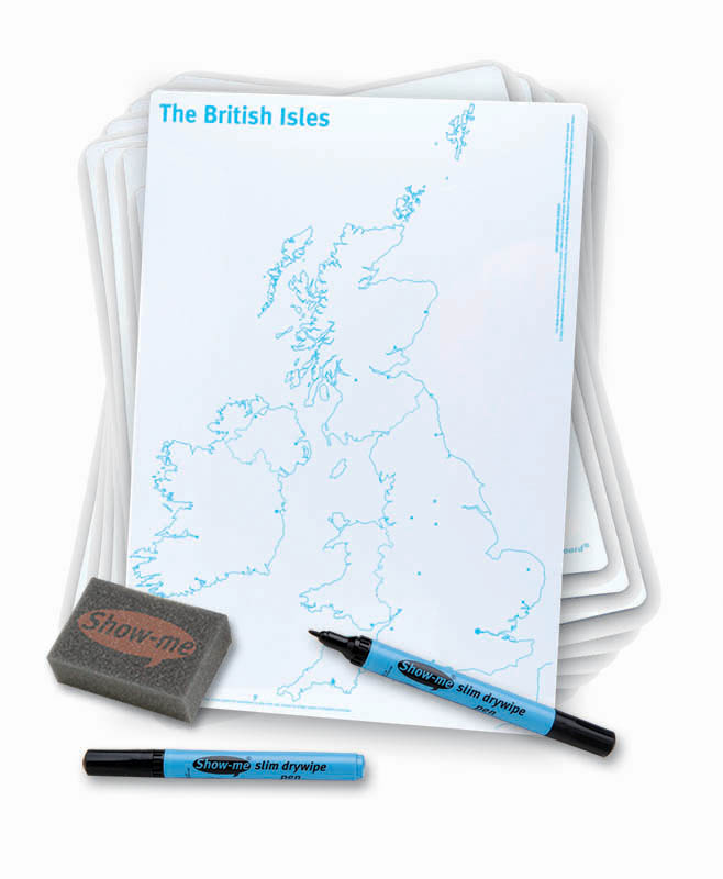 Show-Me British Isles Map Boards - Class Pack