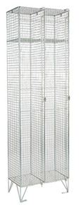 Single Compartment Nest of Two Mesh Locker with Hat Shelf (with or without door)