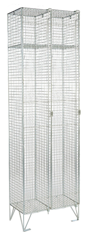 Single Compartment Nest of Two Mesh Locker with Hat Shelf (with or without door) Single Compartment Nest of Two Mesh Locker with Hat Shelf (with or without door)