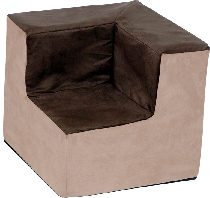 Suede Corner Chair