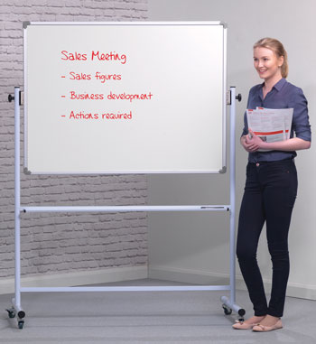 Double Sided Magnetic Swivel Whiteboard