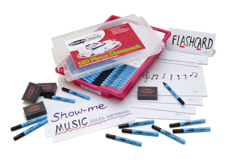 120 Piece Classpack With Music-Ruled A4 Whiteboards 120 Piece Classpack With Music-Ruled A4 Whiteboards