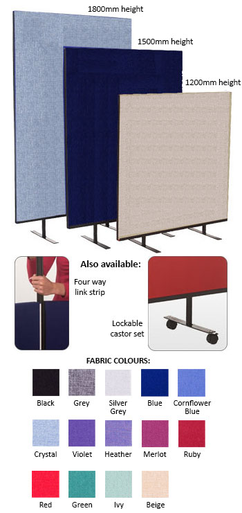 Office Screen with Woolmix Fabric