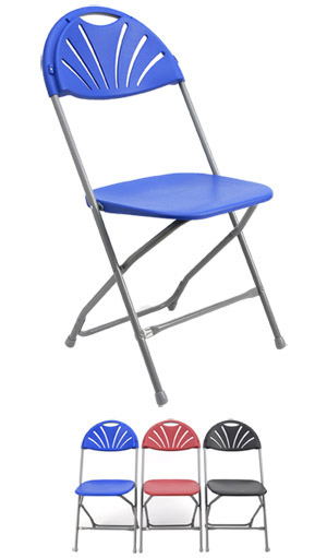 Z-Lite Linking Fan Back Folding Chairs